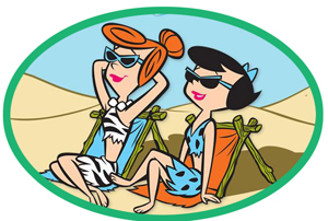 THe gals from the Flintstones