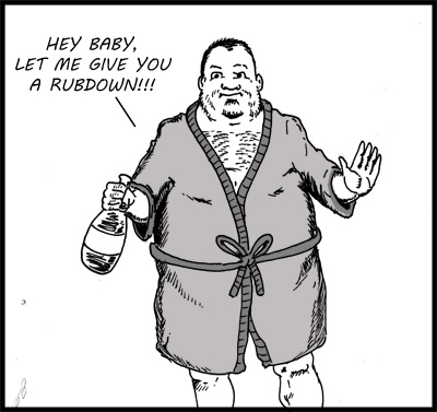 Harvey Weinstein coming at you! Or on you.