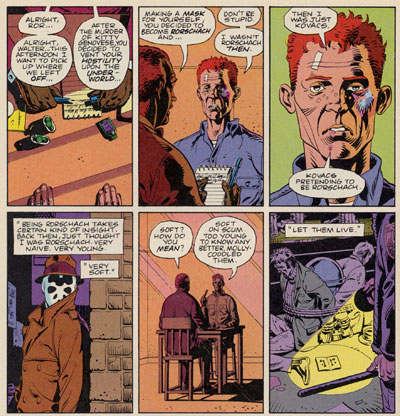 Alan Moore's Watchmen & Rorschach  Does He Set A Bad Example?